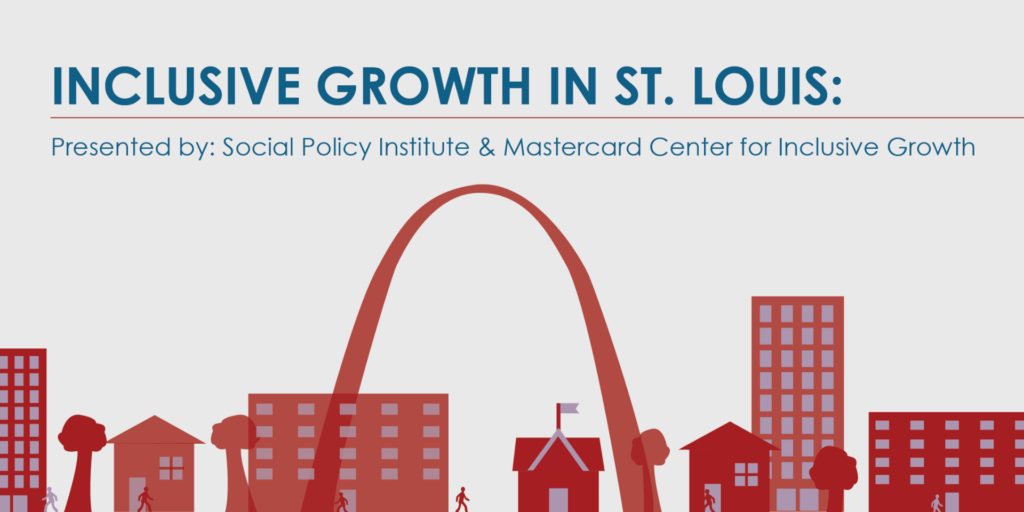 Inclusive Growth in St. Louis with illustration of St. Louis skyline 