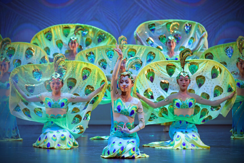 Group of dancers during Lunar New Year performance