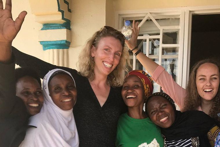 Markey Culver and women who work at the bakery