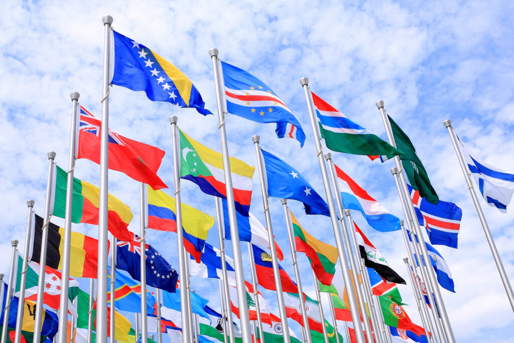 Flags of many nations